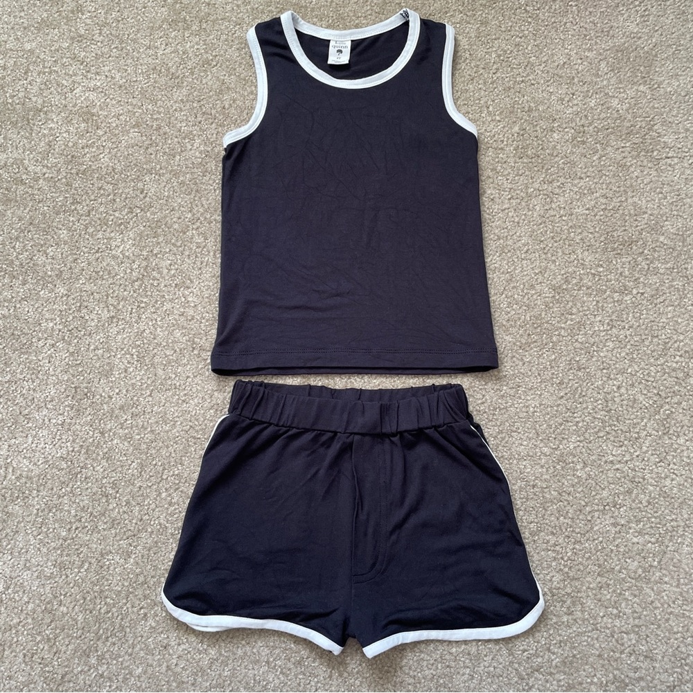 Kate Quinn Bamboo Retro Track Shorts & Racerback Tank 4T